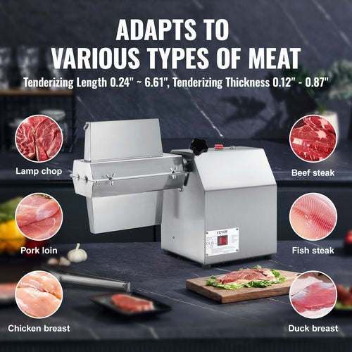 Commercial Meat Tenderizer, Heavy Duty 304 Stainless Steel Kitchen