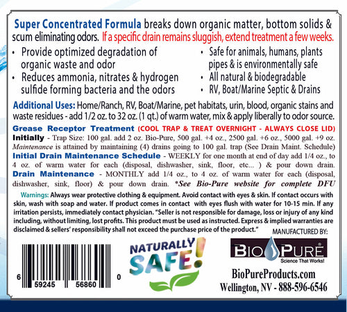 Bio-Pure FOG Pro Powder — Heavy Duty Commercial Grease Trap Treatment