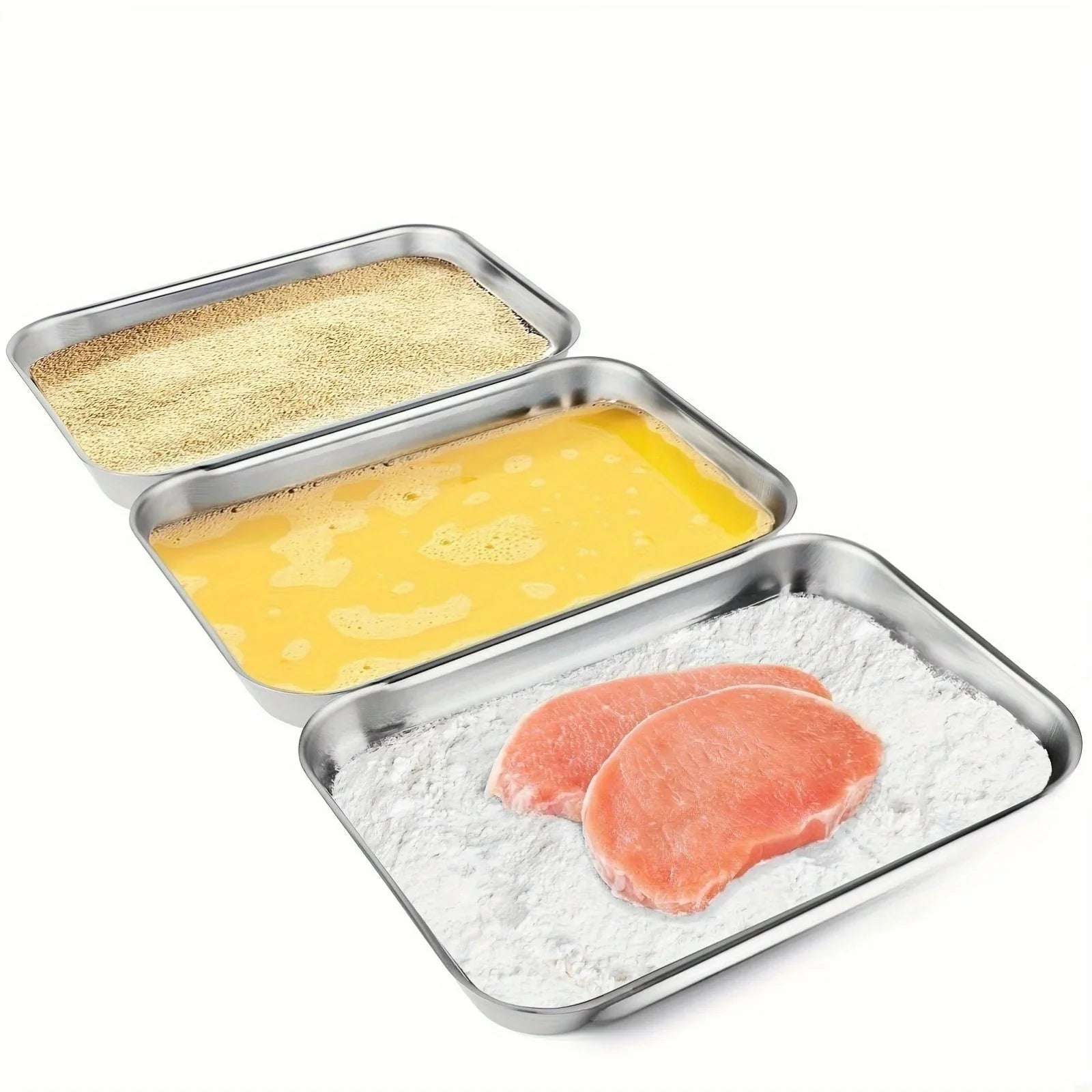 Stainless Steel Food Containers, 3-Pack — Leakproof & Stackable