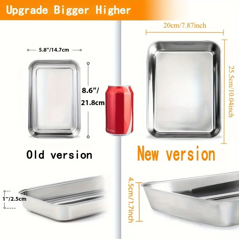 Stainless Steel Food Containers, 3-Pack — Leakproof & Stackable
