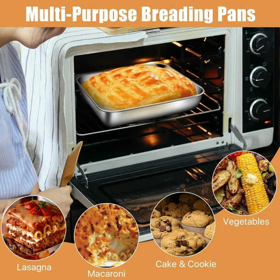 Stainless Steel Food Containers, 3-Pack — Leakproof & Stackable