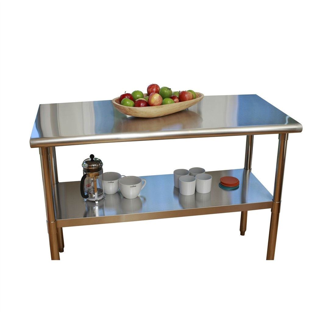 Stainless Steel Prep Table with Bottom Shelf