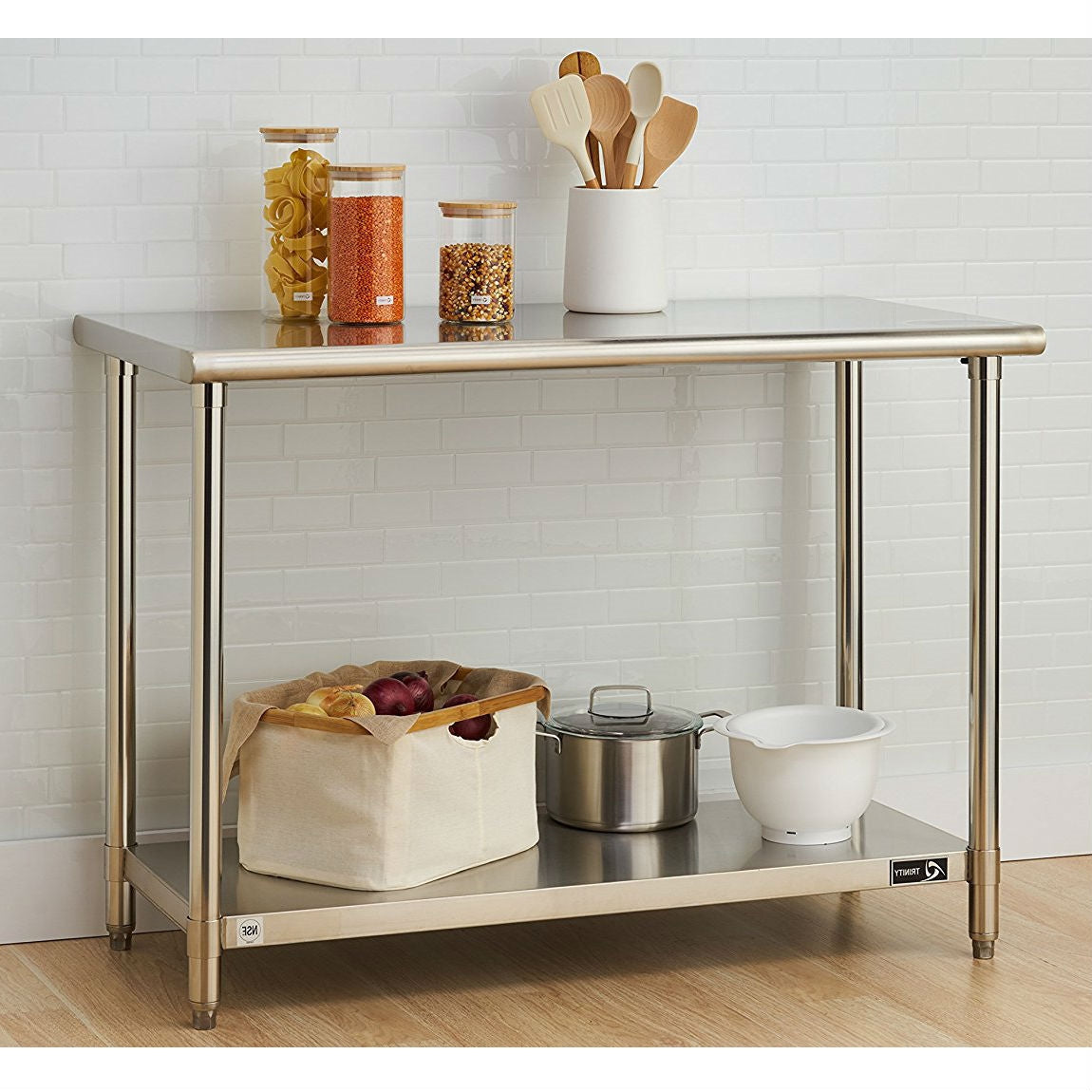 Stainless Steel Prep Table with Bottom Shelf