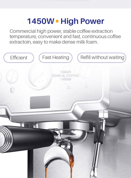 Commercial Stainless Steel Italian Espresso Machine
