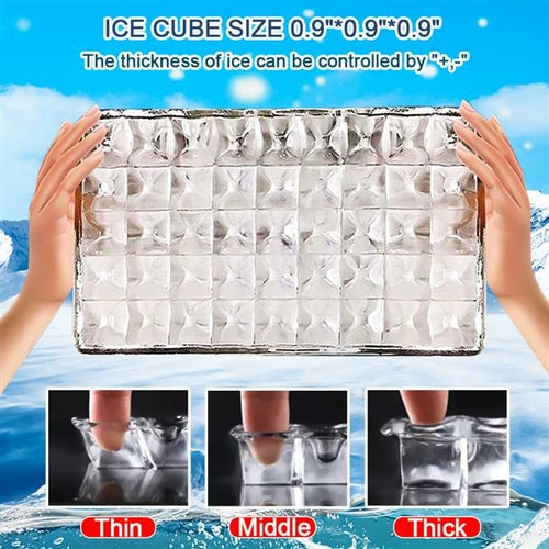 Commercial Stainless Steel Ice Machine — 120V, Clear Cover