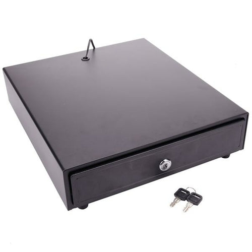 Commercial 4-Compartment Stainless Steel Cash Box with 3 Locks