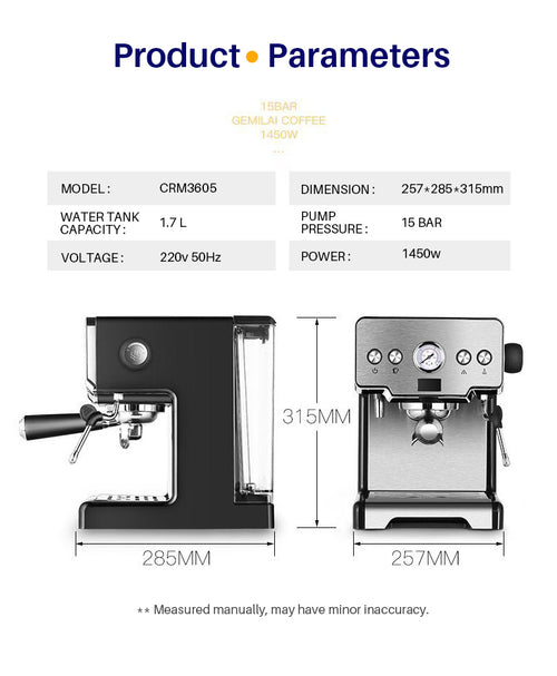 Commercial Stainless Steel Italian Espresso Machine