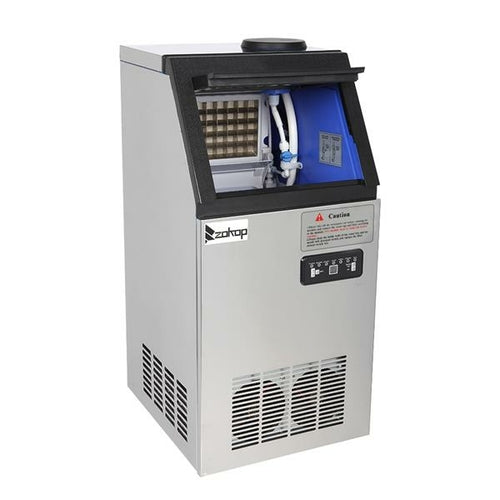 Commercial Stainless Steel Ice Machine — 120V, Clear Cover