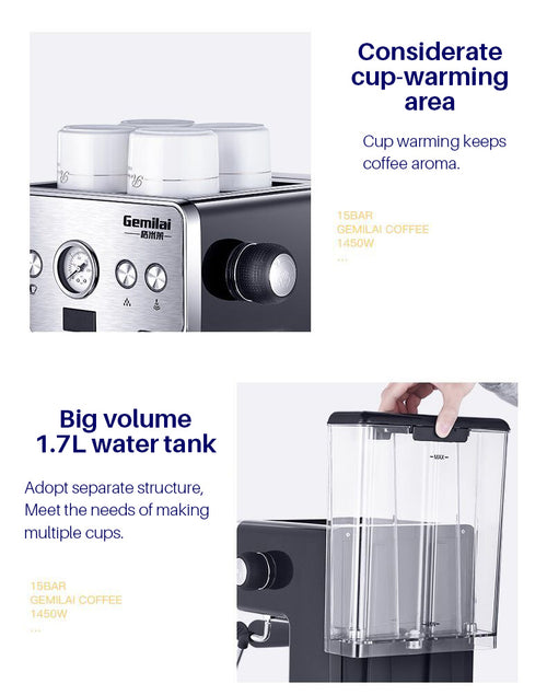 Commercial Stainless Steel Italian Espresso Machine